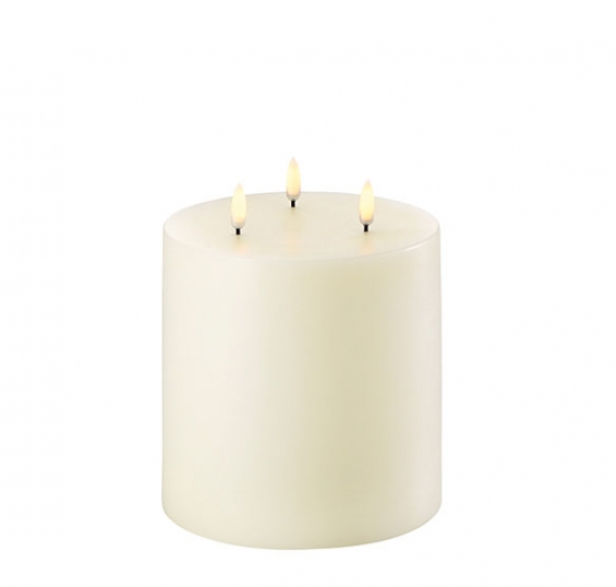 Illuminated Garden Uyuni Flameless Wax Candle with 3 Wicks Ivory